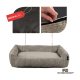 Hundebett mit weichem, geripptem Design, mit abnehmbarem Bezug und einem Etikett mit der Aufschrift "HERGESTELLT IN DER EU." Markenlogo: ROHRSCHNEIDER®.