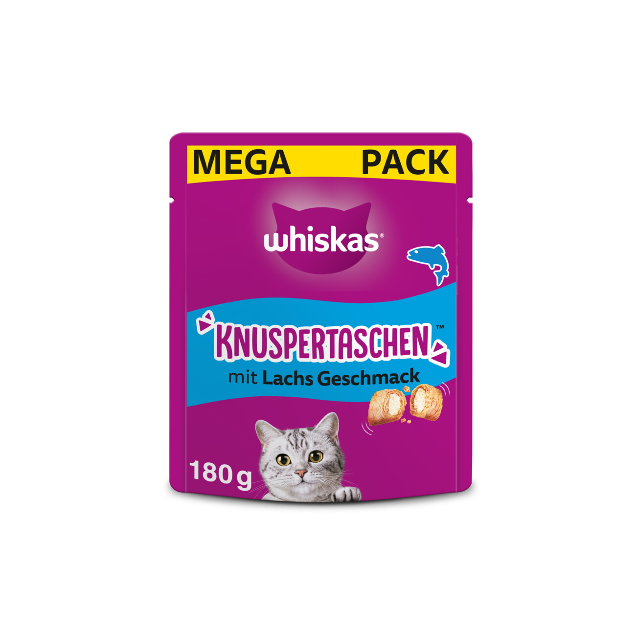 Whiskas Knuspertaschen Mega Pack 180g Lachs