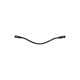 Schwarzes geflochtenes Haustierhalsband mit Lederenden, mit einem dekorativen Metallemblem an jedem Ende.
