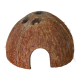 Kokosnussschalen-Haustierversteck mit einer abgerundeten Oberseite und einem Eingang, ideal für kleine Tiere zum Nisten und Spielen.