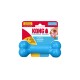 Blauwe KONG Goodie Bone hondenspeelgoed in verpakking met opschrift 'KONG Goodie Bone' en 'Natural Teething Rubber (puppy/small)'