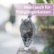 Grau getigerte Katze mit gelben Augen läuft auf einer schmalen Mauer auf die Kamera zu; Bannertext: 'Ideal auch für Freigänger'.