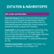 Zutaten und Nährwertinformationen für Hundefutter mit Lamm und Karotten, die Zusammensetzung, Zusatzstoffe und analytische Komponenten detailliert beschreiben.