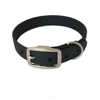 21-30cm HU Biothane Halsband schwarz 24 cm, 33 cm