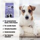 Lila Hundefutterverpackung mit der Aufschrift "eat SMALL mini" mit einem Design eines Französischen Bulldogs; geeignet für erwachsene und empfindliche Hunde, allergikerfreundlich.