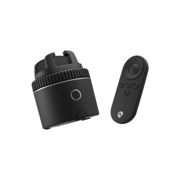 Ein schwarzes Haustierpflegegerät mit abnehmbarem Kopf und einer Fernbedienung, ausgestattet mit Tasten für verschiedene Funktionen.