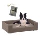 Hundesofa mit Gratis-Beigabe, Hundecouch Kunstleder taupe