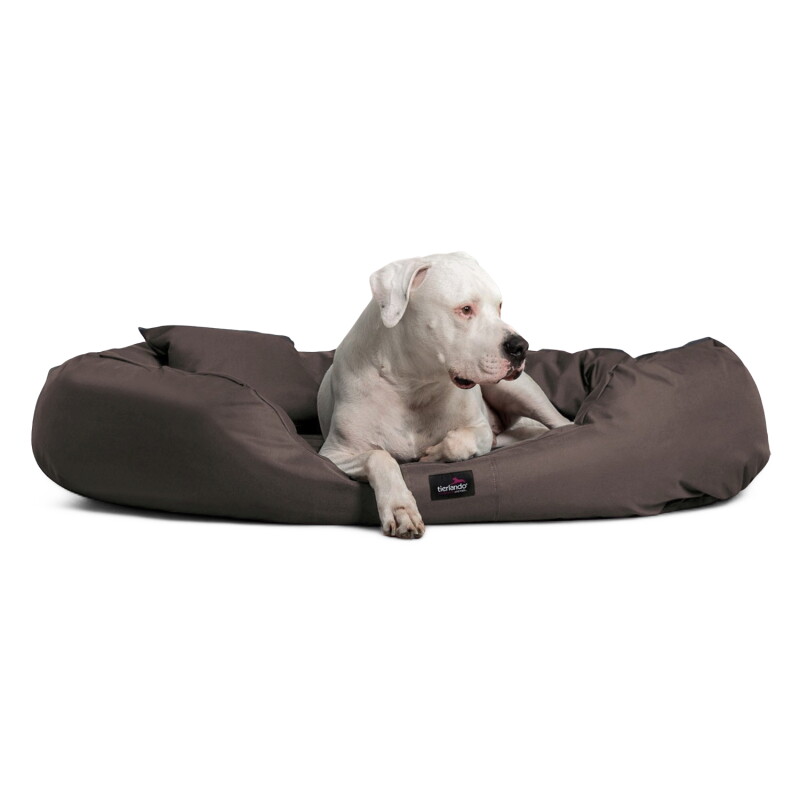 Tierlando ARES VISCO Polyester - Orthopädisches Hundebett braun 1,1 m, 25 cm, 90 cm