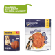Zwei PREMIERE Tierfutterpackungen: "Snack It" mit einem Hund auf Gelb und "Meaties" mit einer Hundesilhouette auf Weiß, beide heben Huhn hervor.