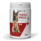 Behälter mit REAVET Teufelskralle Gelenk-Pulver für Hunde, mit einem Deutschen Schäferhund auf dem Etikett, 500g Größe.