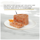 Ein Teller mit Pollock- und Karottenkatzenfutter mit einem herausgeschnittenen Stück, umgeben von Karottenstücken. Text oben: "Ein köstliches Rezept, um Ihre Katze zu verwöhnen."