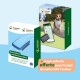Deux boîtes de traqueur pour animaux Maxi Zoo : un traqueur Velcro bleu et un smartphone avec une carte de chien. Texte : "+ coque colorée offerte avec GPS Tracker."