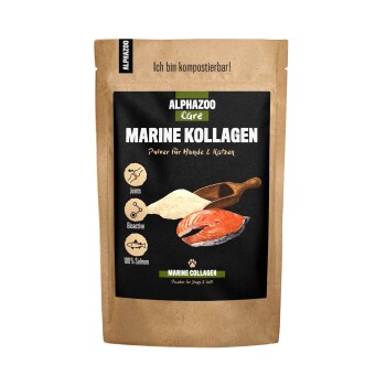 ALPHAZOO Marine Kollagen-Pulver für Hunde und Katzen 250 g