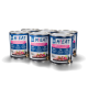 Sechs Dosen Nutri QM M!EAT Hundefutter mit Herz und Rote Bete, zeigt 93 % Fleisch, 7 % Gemüse und 0 % Zusatzstoffe.