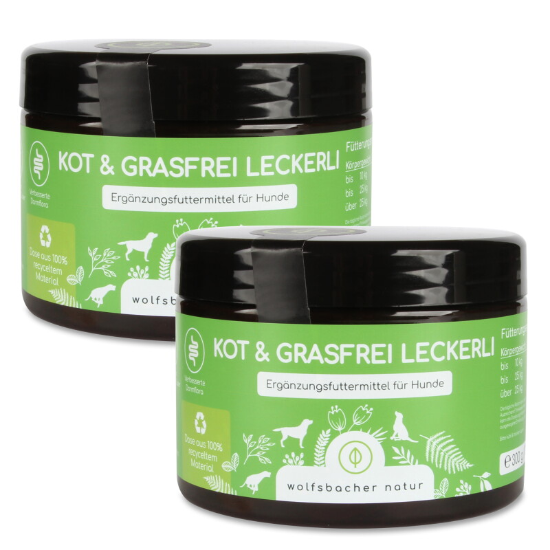 Wolfsbacher Natur Kot & Grasfrei Leckerli 2x