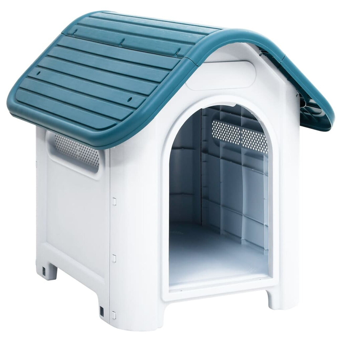 VidaXL Hundehütte 59x75x66cm Polypropylen Hundehaus blau - Bild 1
