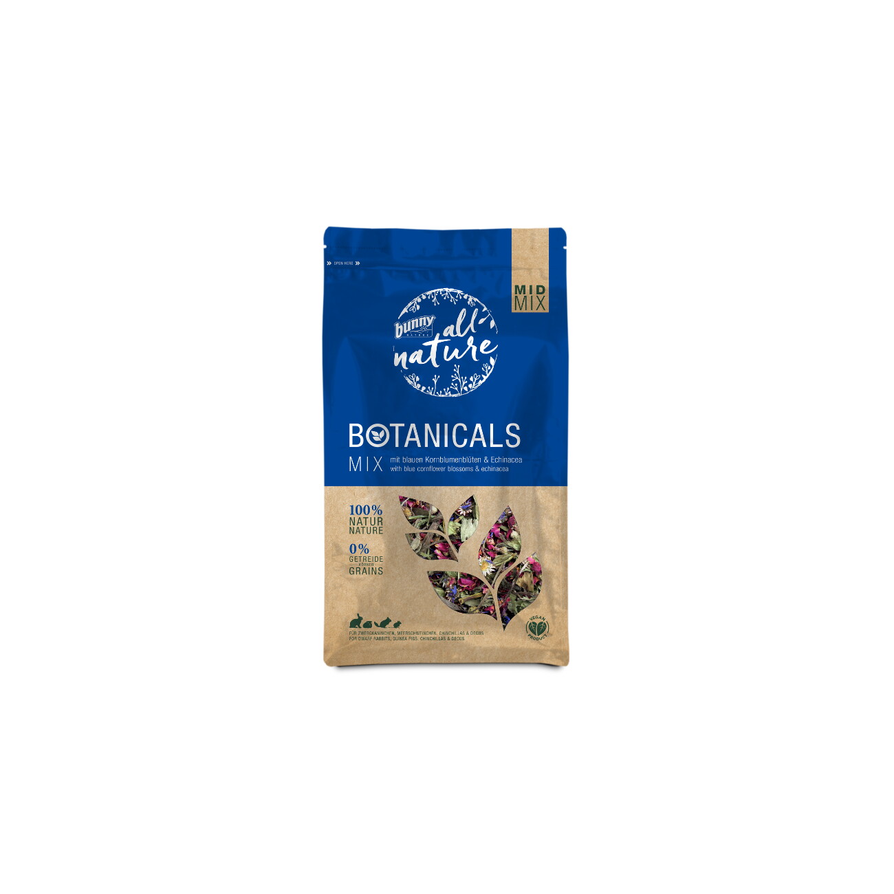 Bunny All Nature Botanicals Mid Mix Blaue Kornblumenblüten & Echinacea - Sparpaket: 3 x 120 g - Image 2