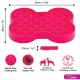 Pinkfarbene, knochenförmige Slow Feeder-Matte für mittelgroße bis XL Hunde, 35x26cm, rutschfeste Füße, BPA-frei, lebensmittelecht.