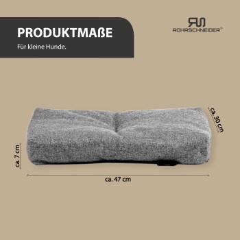 ® Hundebett mit Anti-Rutsch-Boden, strapazierfähiges Kissen für Hunde und Katzen, B47 x T30 x H7 cm, inkl. Gratis-Wassernapf