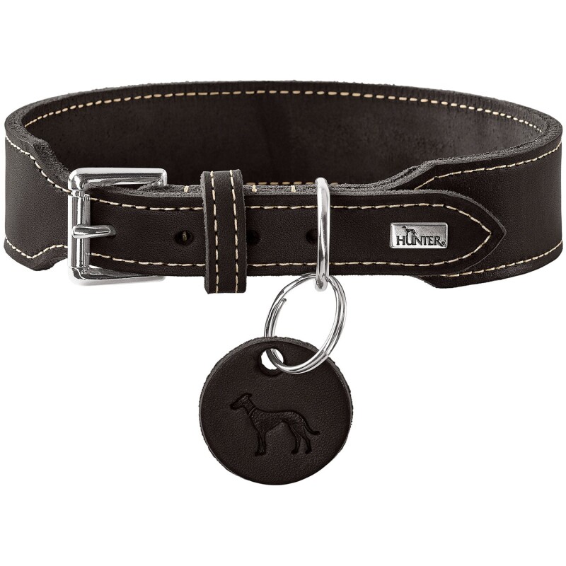 Dog Sport HUNTER Hundehalsband Aalborg extrabreit schwarz XS