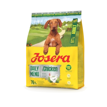 Josera Daily Menu Adult Hundefutter mit Huhn, 76 % tierischem Protein, sensitive Formel, deutsche Qualität, für alle Größen.