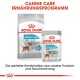 Royal Canin Urinary Care Hundefutterverpackung, mit einem Mini-Trockenfutterbeutel und einem Nassfutterbeutel, mit Text zur Förderung der Gesundheit der Harnwege.