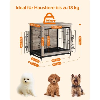 BEAUTYZOO Hundekäfig-Matte, 121 Cm, Grau – Orthopädisch, Wasserfest, Rutschfest, Waschbar