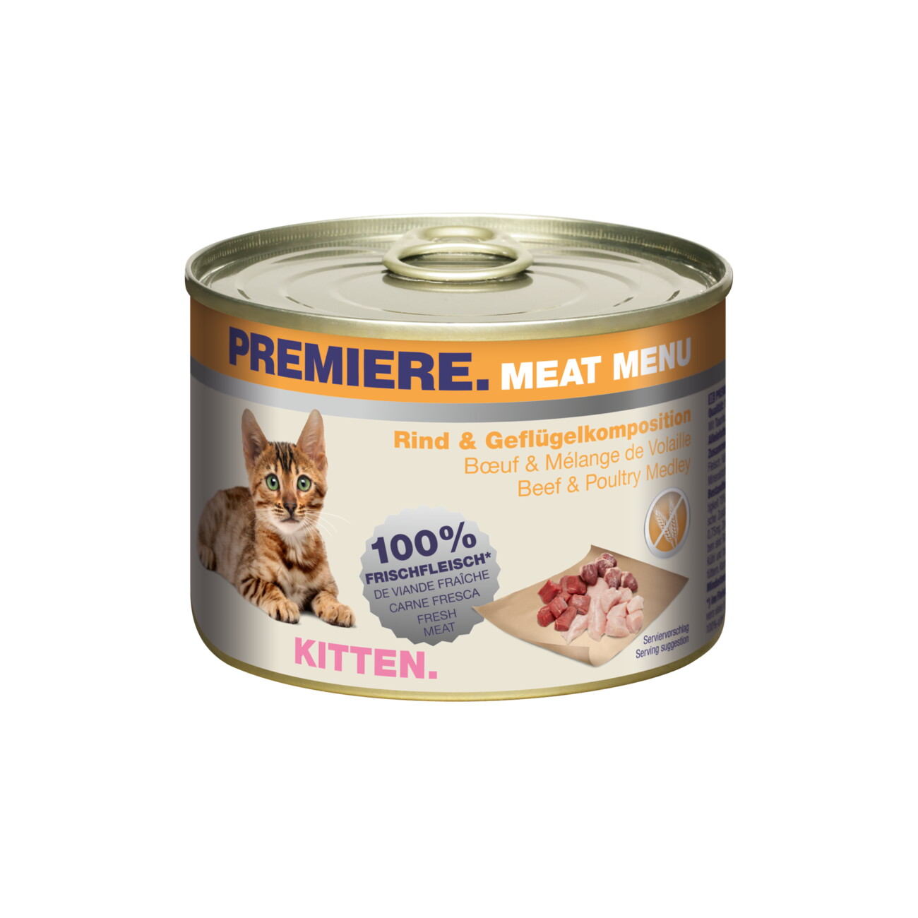 PREMIERE Meat Menu Nassfutter Kitten Rind und Geflügelkomposition 6x200 g