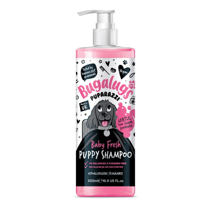 Bugalugs Puparazzi Baby Fresh Welpenshampoo mit Probiotika – Sanfte Fellpflege für Welpen & empfindliche Haut