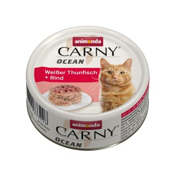 Carny Nassfutter Katze Adult, Ocean 12x80 g Thunfisch & Rind