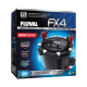 Fluval FX4 Kanisterfilterbox mit "NEU! FX Easy Water Change System," Spezifikationen: 250 US Gal, 700 US GPH, 5-stufige Filtration.