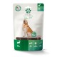 Fellicita Fellonis Sticks Wild-Hundesnack-Beutel mit einem Golden Retriever; Text 'Hirsch Venison' und 'Junior Adult Senior'.