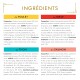 Page d'ingrédients intitulée 'INGRÉDIENTS' avec quatre encarts de saveurs : au POULET, au BŒUF, au THON, au SAUMON et texte de composition.