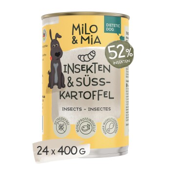 Milo & Mia Insekten & Süßkartoffel 24×400 g