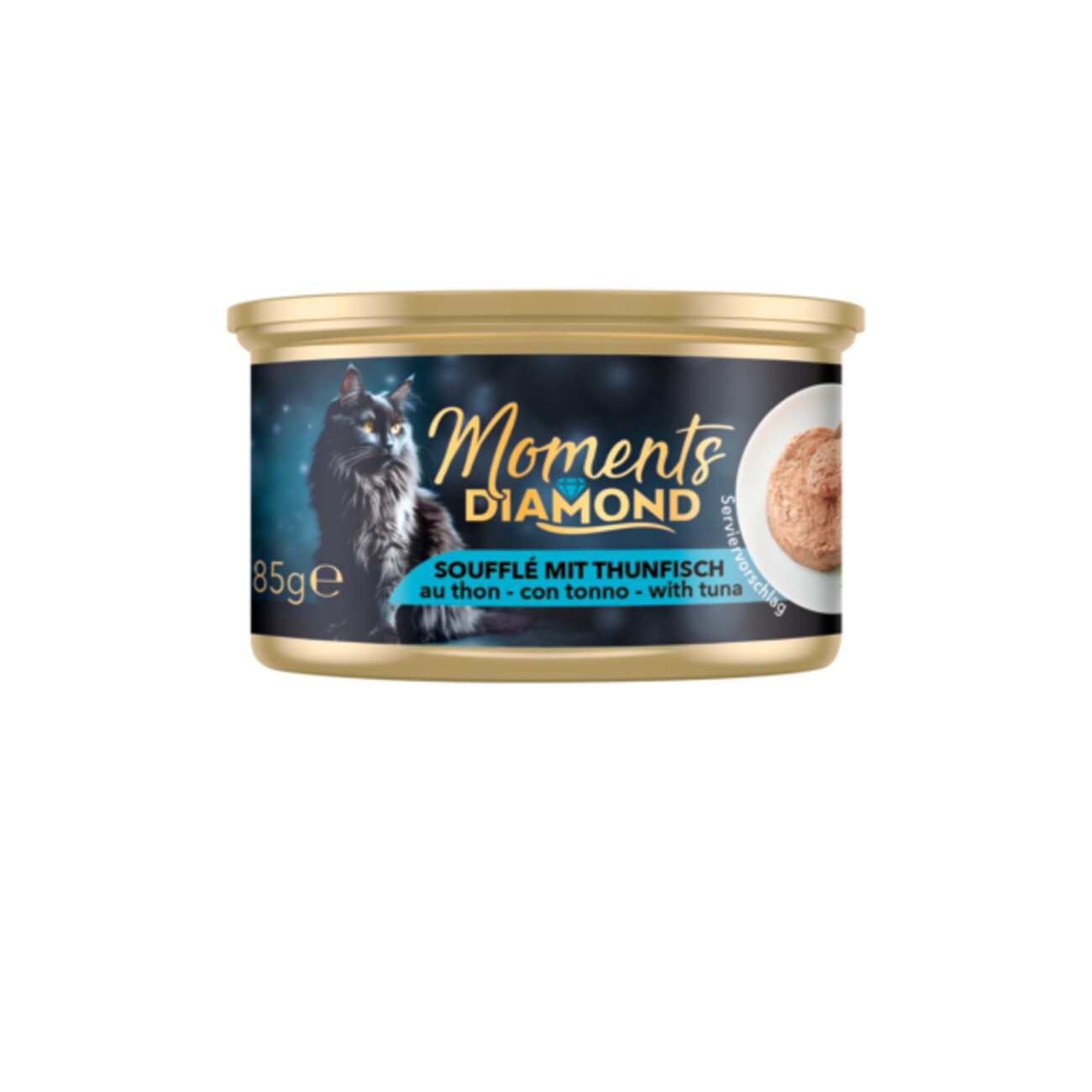 MOMENTS Diamond Nassfutter Katze, Adult, Soufflé Thunfisch 12x85 g