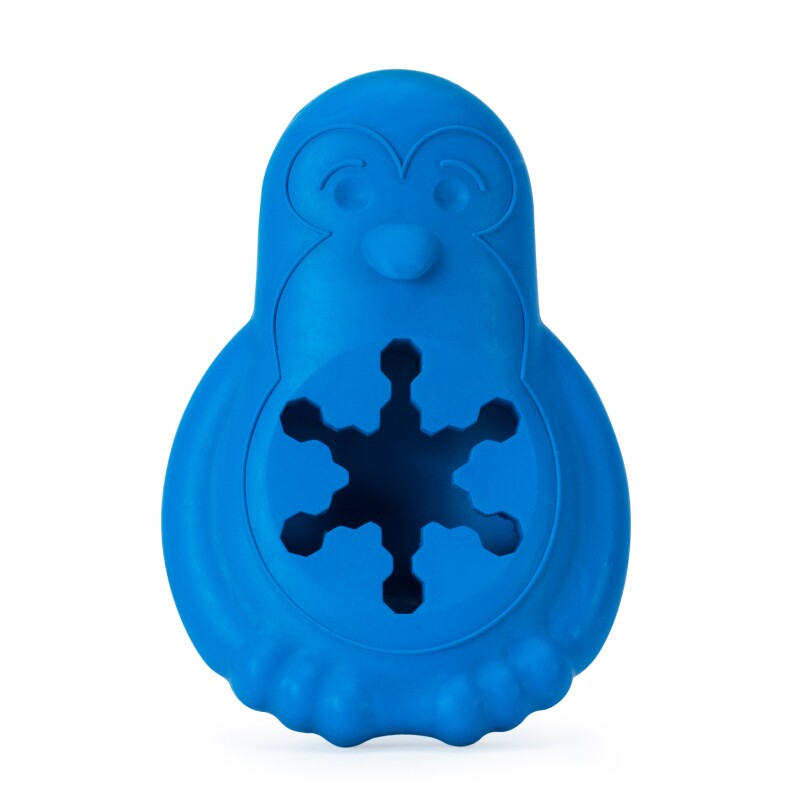 PetSafe Tiefkühlgeeignetes Snackspielzeug Für Hunde Gefrier-Pinguin Blau S