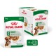 Karma dla psów Royal Canin Mini Adult, saszetki 85g, opakowanie 12. Zawiera sos i utrzymanie wagi dla małych psów.