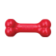 Red KONG brand durable dog chew toy shaped like a bone against a white background.