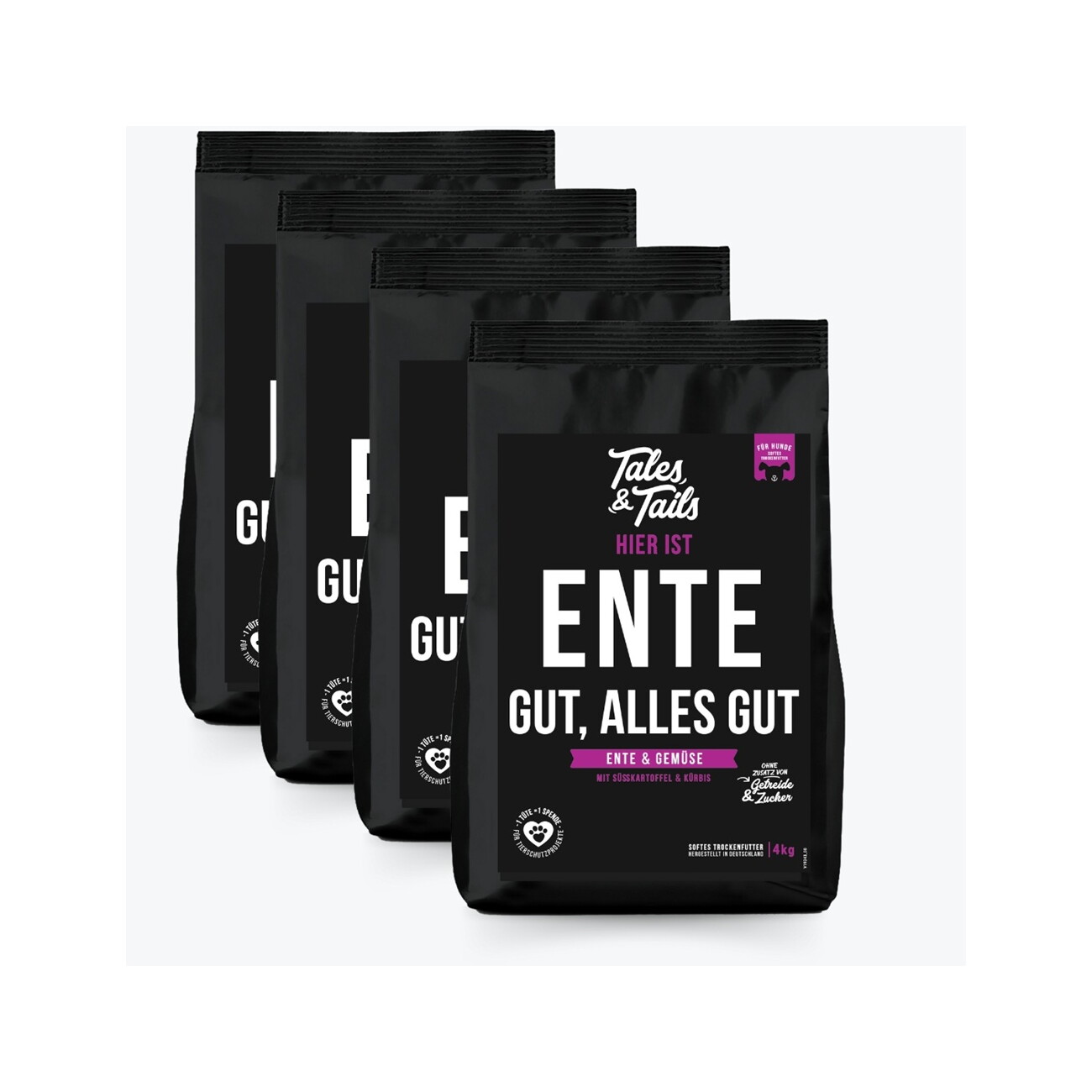 Tales & Tails Softes Trockenfutter Ente gut, alles gut 4x4 kg