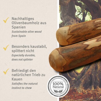 AniForte Olivenholz Kauknochen L