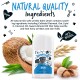 Bugalugs Wrinkle Balm‑Stick mit Kokos, Hafer und Mandeln; Text: NATÜRLICHE QUALITÄT Zutaten, 100 % NATÜRLICH, Vegan