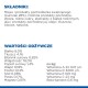 Składniki i informacje o wartościach odżywczych dla karmy dla zwierząt, w tym mięso, produkty roślinne oraz witaminy A, D, E, C.