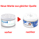 Twee potten huisdiergeurverwijderingsgel: links "Skywell" met "Air Frais Naturel," rechts "dwo Plus" met "Refresh Gel Jar."