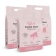 KatKare Crystal Clean Katzenstreu-Beutel, rosa-weiße Verpackung mit Katzenillustration und Text „Nicht klumpend“, „Staubfrei“ und „Geruchsbinden“.