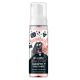 Flasche von Bugalugs No Rinse Papaya & Coconut Shampoo + Conditioner, 200ml, mit einem Cartoon-Hund, veganem Etikett und dem Text "Für diese faulen Haartage!"