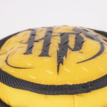 Yellow and black textured dog toy with "HYP" logo from an online pet store.