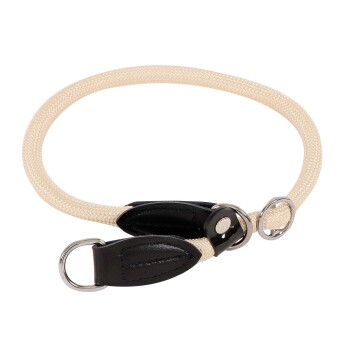 Hundehalsband Raisingwell – Verstellbar, Weiches Blumenmuster, Mit D-Ring, Größe XS (beige)
