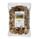 Getrocknete Rinderlunge-Hundeleckerlis in einer klaren Tüte, beschriftet mit "Leckere Rinderlunge", 500g, mit einem Kuhbild und Nährwertangaben.
