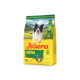 Josera SensiPlus Erwachsenenhundefutterbeutel mit schwarz-weißem Hund, Entenbild und Text "Super Premium Petfood", "German Quality" und "All Sizes".