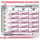 Fütterungstabelle für Katzen, die die Futterportionen nach Gewicht und Zustand (dünn, normal, übergewichtig) mit einem Energiegehalt von 950 kcal/kg zeigt.